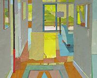 Carole Rabe Painting - Yellow Reflection