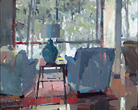 Carole Rabe Painting - Chairs with a View