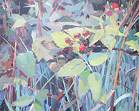 Carole Rabe Painting - Black Raspberry Bramble,