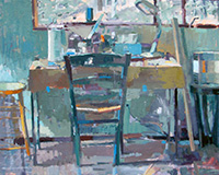 Carole Rabe Painting - Studio Worktable