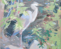 Carole Rabe Painting - Heron at Great Meadow