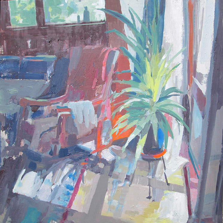 Carole Rabe Painting - Light Through Sliding Door