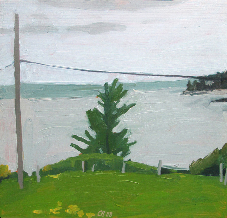 Carole Rabe Painting - Pole and Tree