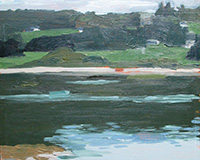 Carole Rabe Painting - Sky, Land, Ocean