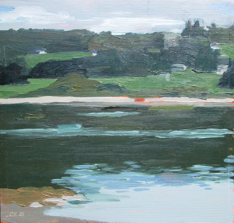 Carole Rabe Painting - Sky, Land, Ocean