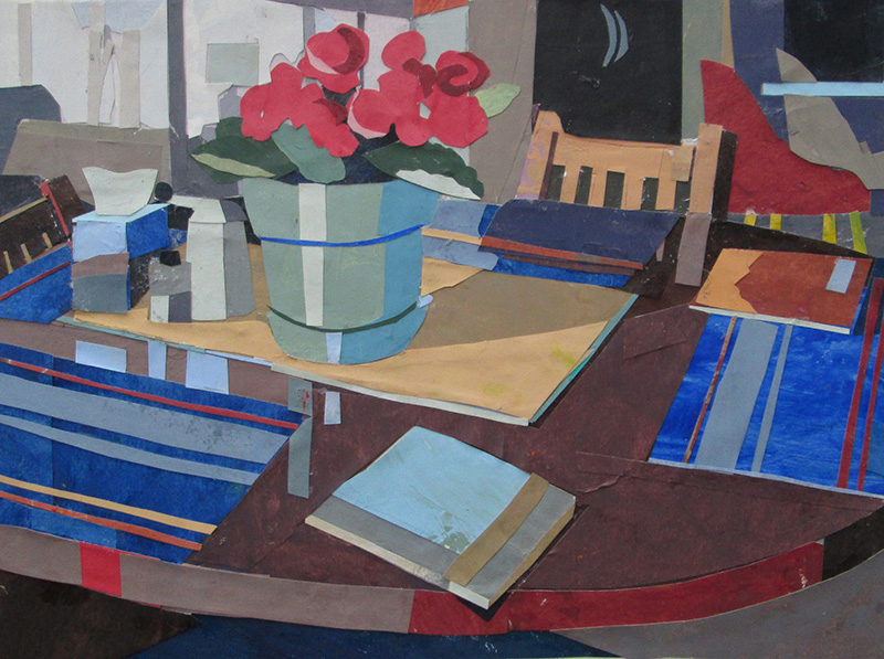 Carole Rabe Painting Red Begonia