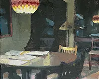 Carole Rabe Painting - Late Night at the Dining Table