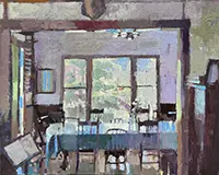 Carole Rabe Painting - Looking into Dining Room, Maine