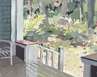 Carole Rabe Painting - Summer on the Porch