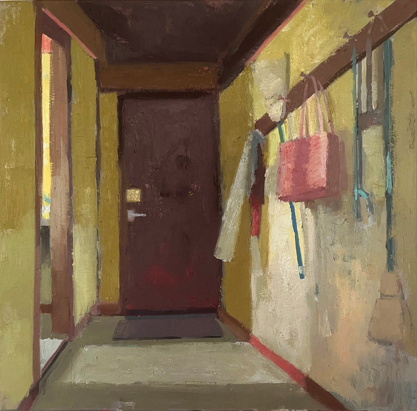 Hallway with Two Brooms