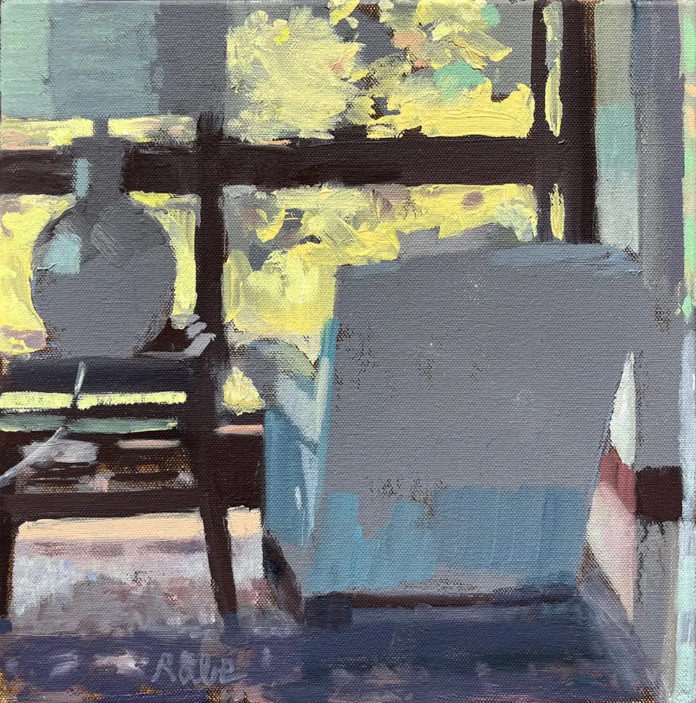 Yellow Tree Outside Window