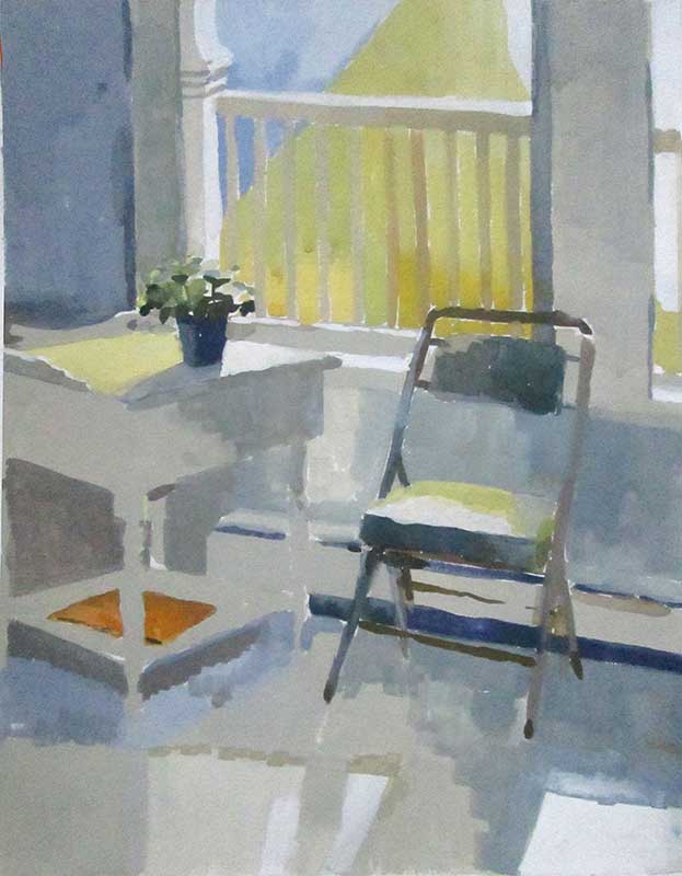 Oxalis Plant and Folding Chair