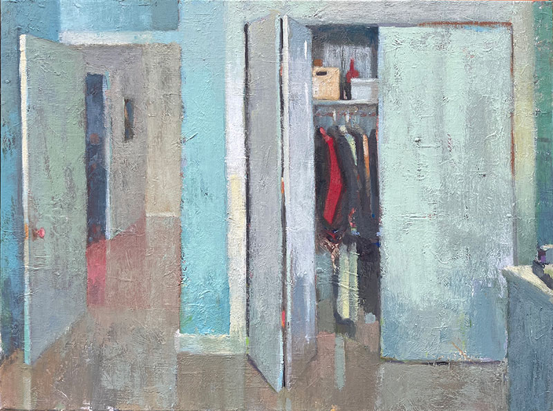 Red Jacket in Closet