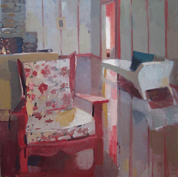 Orange Print Chair
