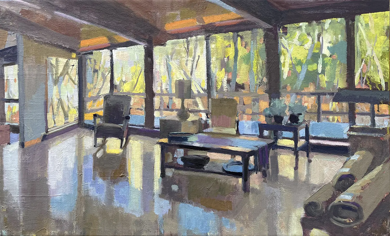 Reflections on a Wood Floor